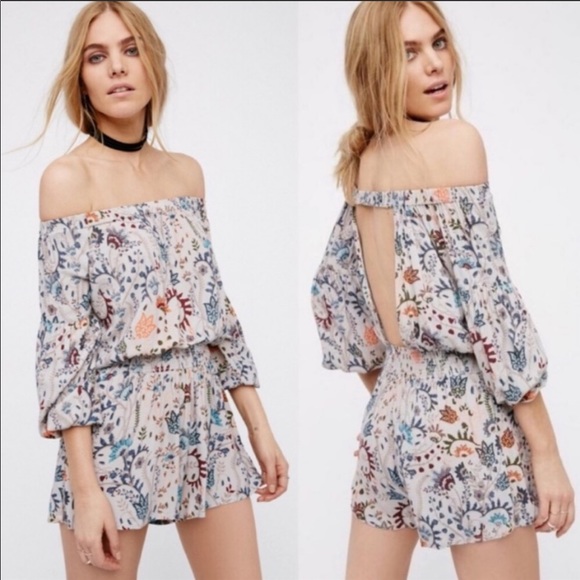 Free People Pants - Free People Pretty & Free Off Shoulder Romper